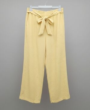 Women’s Wide Leg Pants 16P Petite Elastic Waist Summer Lightweight Belted NEW